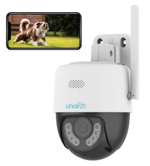 camara de seguridad wifi exterior 360 PT 3MP 2K con transmision en vivo a celular, vision nocturna y sirena de alarma