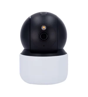 camara de vigilancia wifi 360, resolucion 2K, vision nocturna infrarroja, audio bidireccional y deteccion de llanto, ideal para vigilancia del hogar y prevencion de robos, con deteccion de movimiento